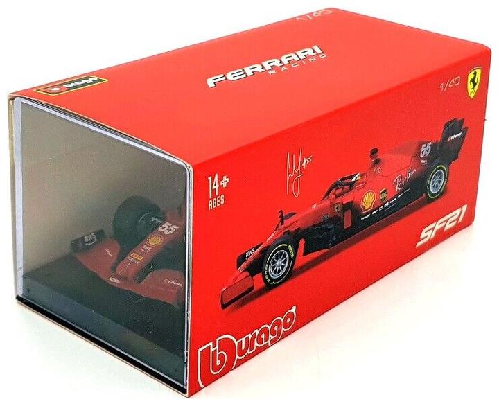Image du produit Bburago 18-36828 v2 Formula 1 SF21 Carlos Sainz #55 κόκκινο Official Ferrari κλίμακα 1:43 μεταλλικό