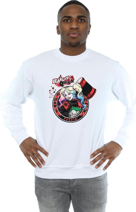 Actual product image Mens Harley Quinn Joker Patch Cotton Sweatshirt (XL)