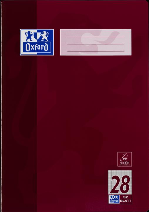 Produktbild Oxford Schulheft, A4, Lineatur 28 (A4, Kariert, Harter Einband)