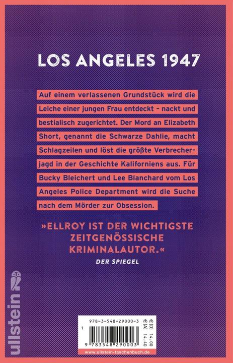 Immagine prodotto Black Dahlia - Die schwarze Dahlie (Tedesco, James Ellroy, Jürgen Behrens, 2018)