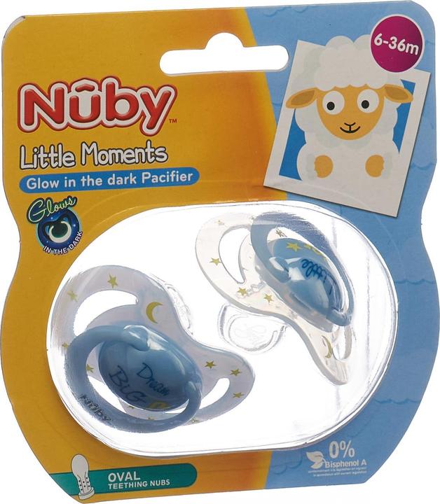 Actual product image Nuby Leuchtnuggi Little Moments 6-36 Monate ovale Form (2 x, from 6 m.)
