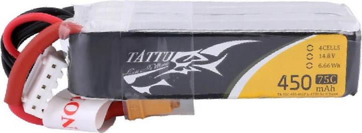 Image du produit Tattu Accu RC LiPo 450 mAh 14.8 V 75C Long (14.80 V, 450 mAh)