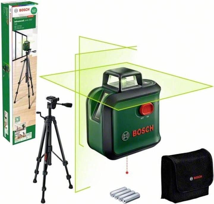 4 x AA Batterien, Stativ, Aufbewahrungshülle