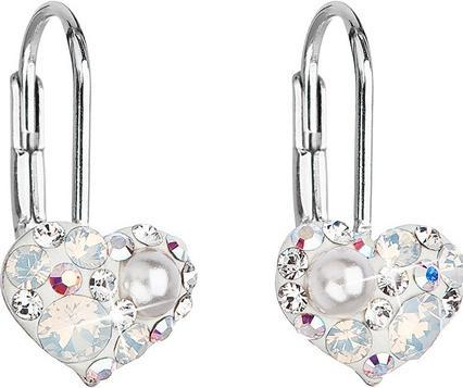 Image du produit Evolution Group Heart earrings avec Swarovski 31125.9 blanc (L)