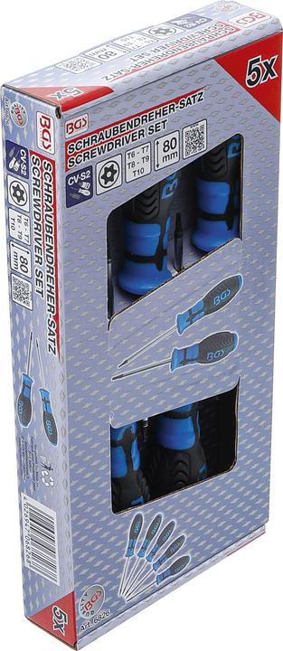 Immagine prodotto BGS Serie di cacciaviti profilo a T (per Torx) con alesatura T6 - T10 5 pz. (Sezione T)