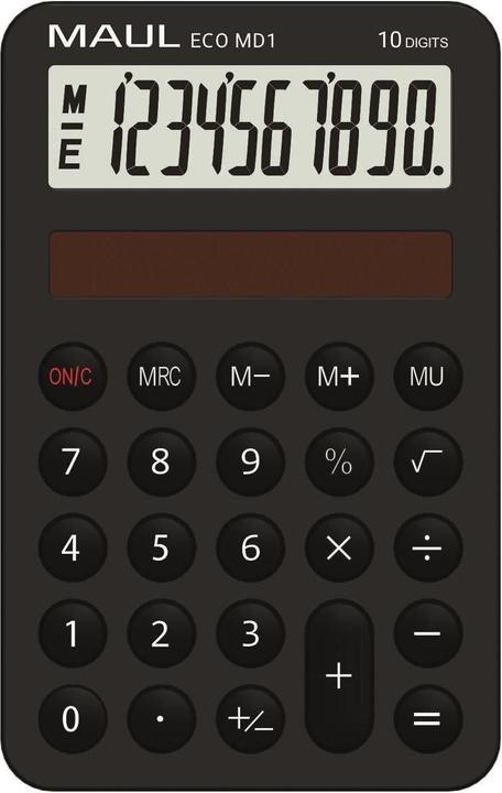 Actual product image Maul Pocket calculator Solar ECO MD1 black (Solar cells)