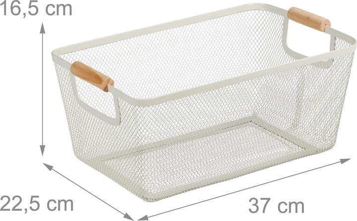 Actual product image Relaxdays Wire basket (1 x, 37 x 22.5 x 16.5 cm)