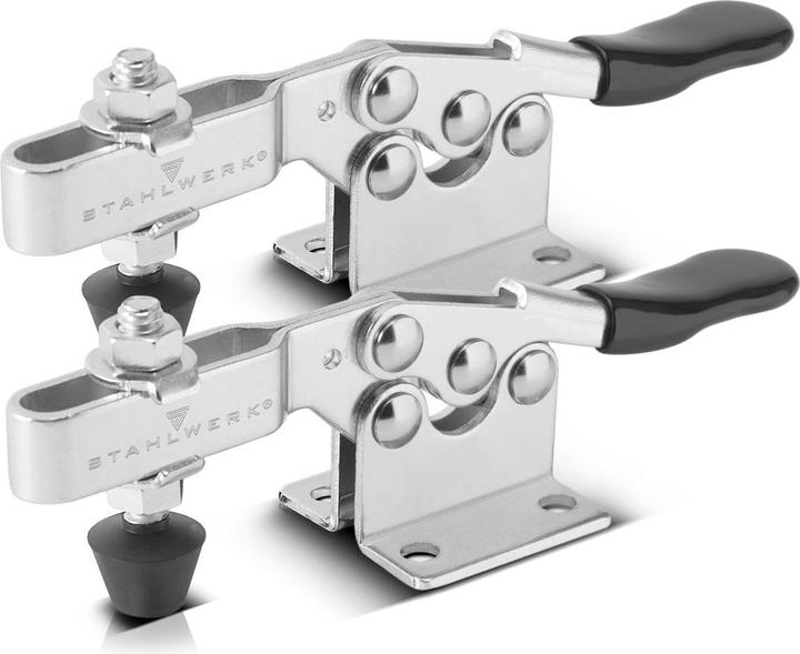 Stahlwerk Toggle clamp set of 2 90kg 198lbs vertical toggle clamps (198 mm)