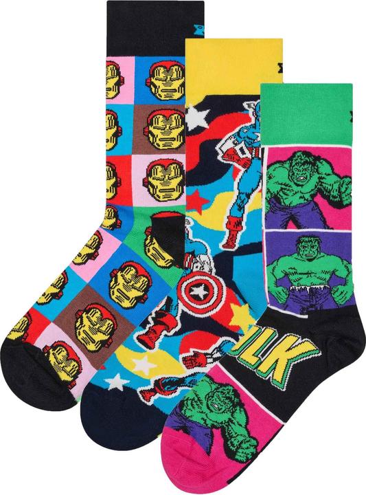Immagine prodotto Happy Socks Strümpfe MARVEL™ Avengers Socken 3er Pack (confezione da 3, 41 - 46)