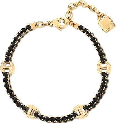Brosway Shiny gold-plated bracelet withack zircons Desideri BEI079
