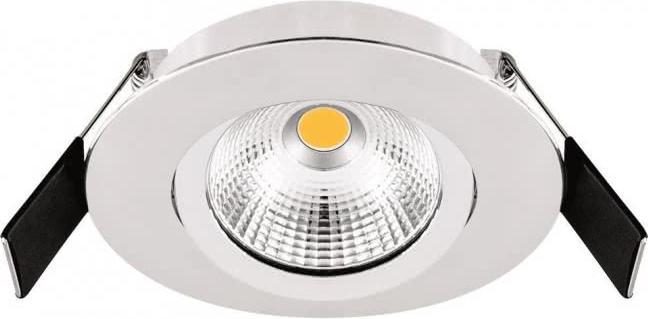 EVN LED-Einbaustrahler IP44 ESW44N60102 6W 683lm 3000K dimmb schwenkb DA68 weis (683 lm)