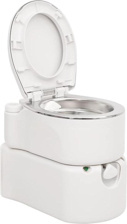Produktbild VidaXL Camping-Einbautoilette Weiss 24+17 L HDPE & Stahl