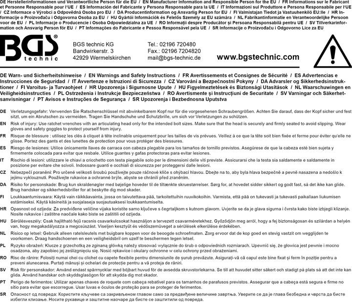 Productafbeelding BGS Chiave ad anello a cricchetto doppio | regolabile | con teste ad anello e profilo E | E10 x E12