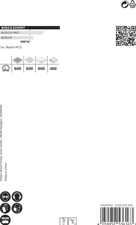 Actual product image Bosch Professional Zubehör EXPERT Construction Material hole saw, 68 x 60 mm (68 millimetres)