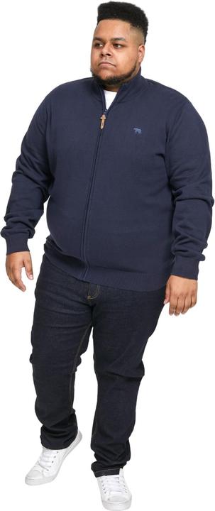 Actual product image DUKE D555 Mens Franco 2 Knitted Full Zip Kingsize Sweatshirt (5XL)