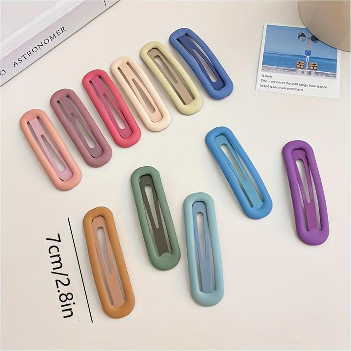 Actual product image Activity Board 20 pieces/random colour clips, matt oil sheen, cute and cool hair clips, including (20 pcs.)
