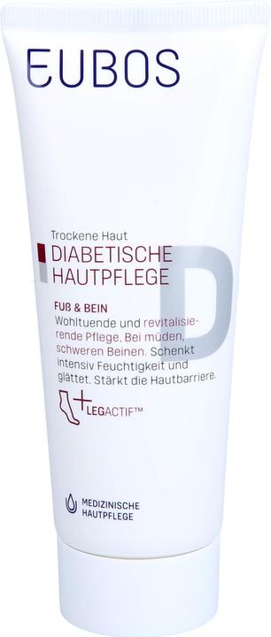 Actual product image Eubos Diabetic Skin Care Foot + Leg, 100 ml Cream (Foot bath, 100 ml)