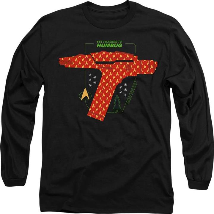 Star Trek: The Original Series Phaser Set To Humbug TShirt weihnachtliches Design (M)