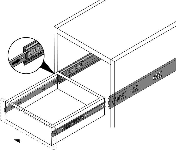 Immagine prodotto Hettich Guide a estrazione totale KA 4532 Push to open