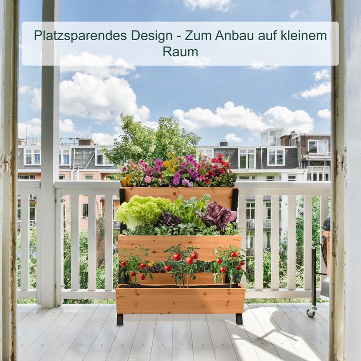 Produktbild Relaxdays Vertikalbeet mit 5 Kästen