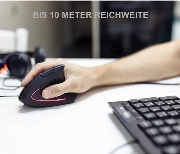 Actual product image Eaxus Ergonomic vertical mouse, wireless (Wireless)