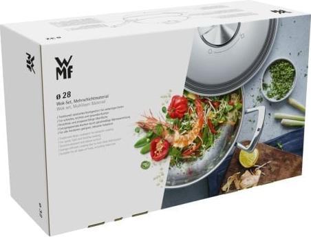 Immagine prodotto WMF wok moltiplicare (28 cm, Wok, Acciaio inossidabile)