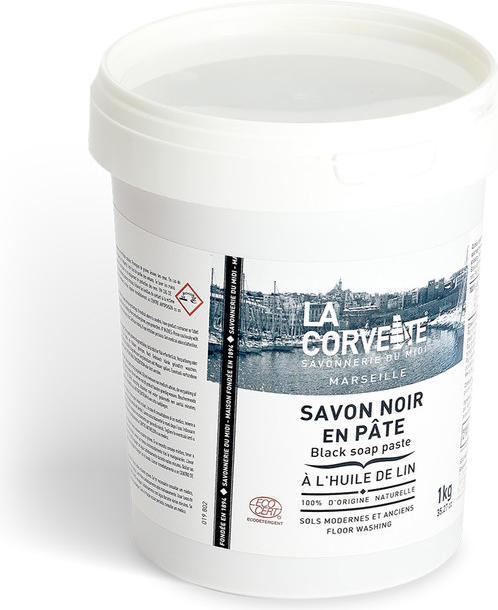 La Corvette Schwarze Seife Paste mit Leinöl Paste