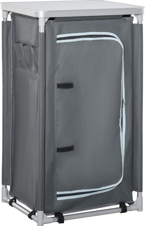 Image du produit Outsunny 2in1Table de camping avec plan de travail et compartiments