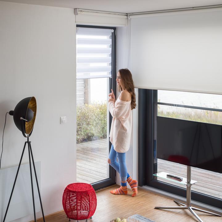 Image du produit Relaxdays Store enrouleur double face klemmfix (110 x 6,5 x 156 cm)