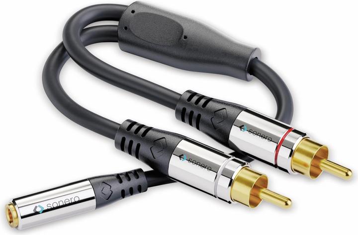 Produktbild Sonero 2 x Cinch – 3.5 mm Klinke (0.25 m, Cinch, 3.5mm Klinke (AUX))