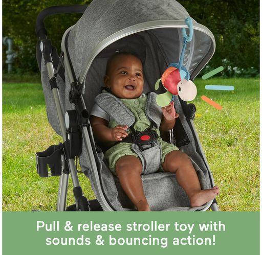 Immagine prodotto Fisher-Price Giocattolo da carrozzina Planet Friends Fleet Turtle con dettagli sensoriali per neonati