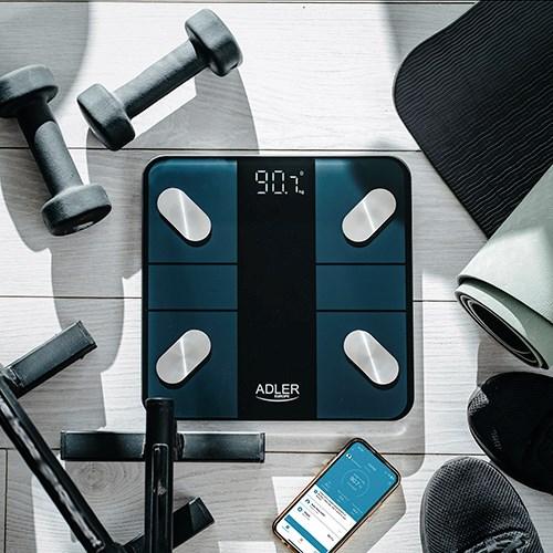 Produktbild Adler Smart Bathroom Scale | AD 8186b | Maximum weight (capacity) 180 kg | Accuracy 100 g | Body Mass Inde (180 kg)
