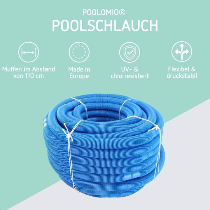Image du produit Poolomio Tuyau de piscine bleu Rouleau de 50 m (32 mm)