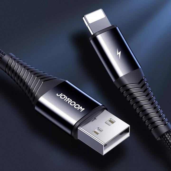 Actual product image Joyroom S-1230G4 3in1 USB-C / Lightning / Micro USB 1.2m USB cable (black) (1.20 m)