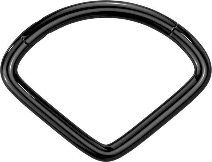 Star Piercing Micro Segmentring klappbar schwarz Fächer (ohne Messing, Titan G23)