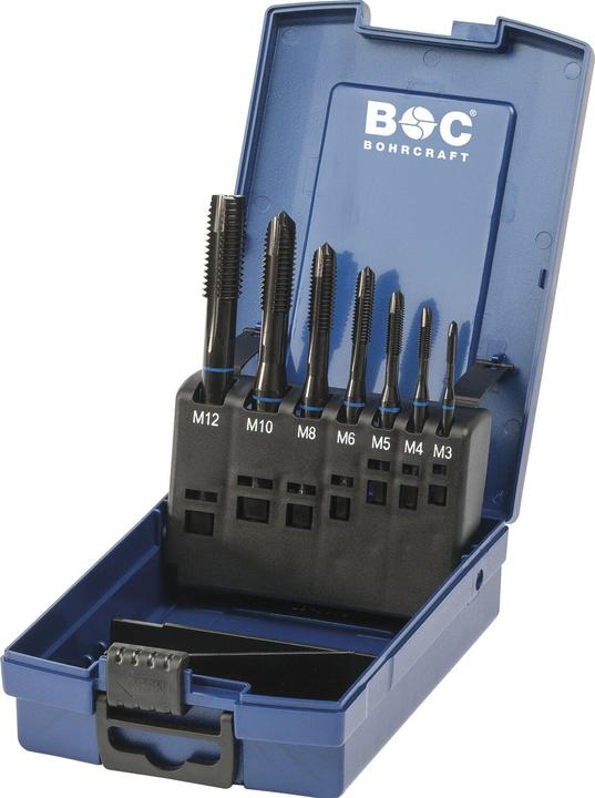 Bohrcraft Machinetapset M3-M12 HSS-E blauwe ring vorm B 7-delige set