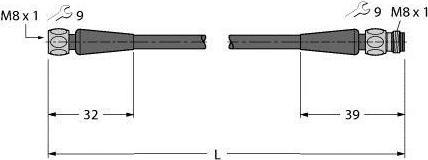 Immagine prodotto Turck Cavo di collegamento igienico in PVC per alimenti e bevande PKGH4M-5-PSGH4M/TFE (5 m)