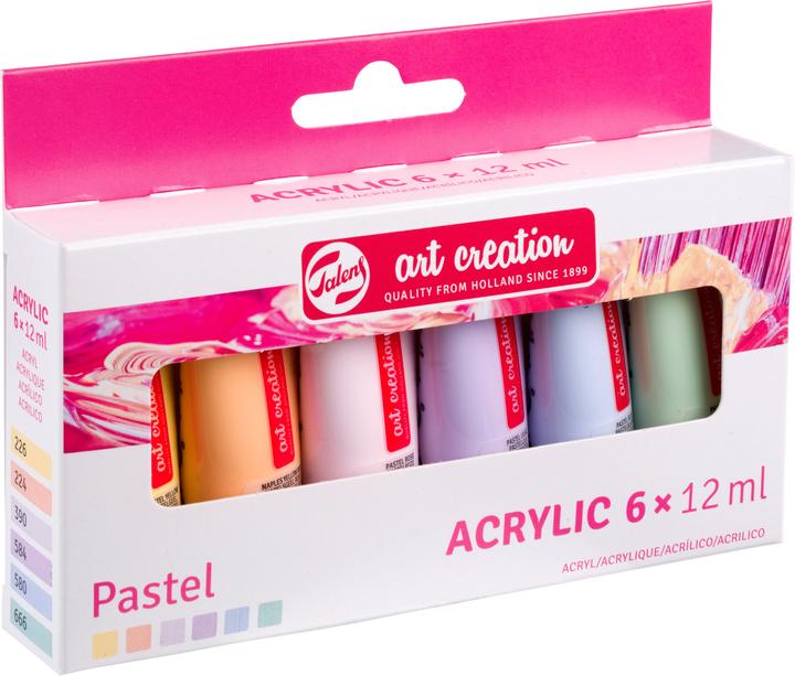 Produktbild Royal Talens Talens Art Creation Acrylfarben-Set Pastell, 6x12ml (multicolour, 72 ml)