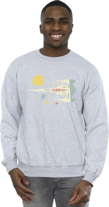 Actual product image Star Wars Mens The Mandalorian Cutout Ship Sweatshirt (XXL)