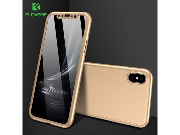 Image du produit Floveme Etui en verre blindé 360 degrés pour iPhone XS Protection intégrale (1 pièce(s), Apple iPhone XS)