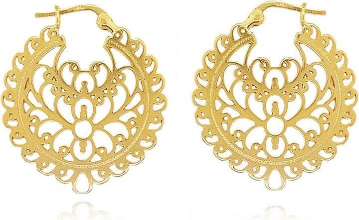 Produktbild Leyda Creolen Ornnament (vergoldet 750 / 18 K Gold, Silber 925)