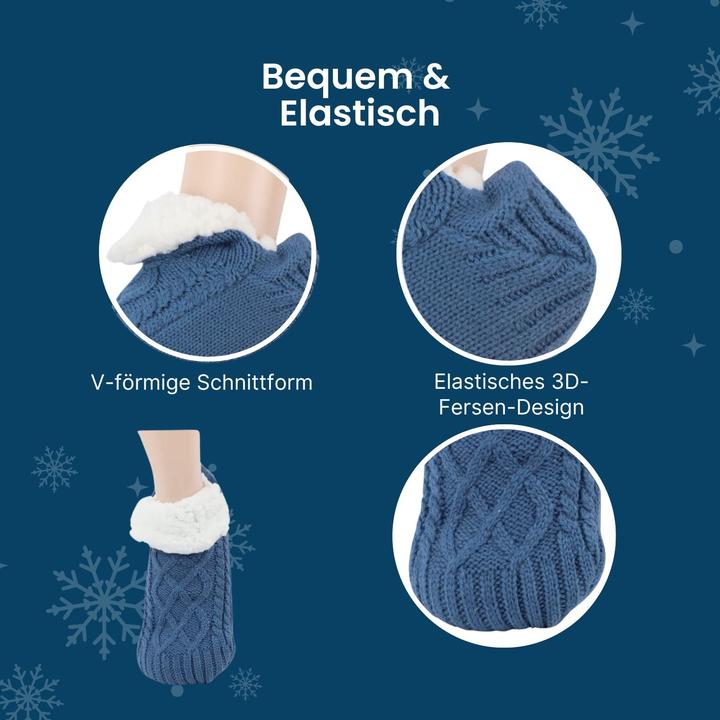 Immagine prodotto Hermex Hausschuhe Gr. 35-38 Wintersocken Kuschelsocken Fuzzy-Socken Pantoffeln (Confezione singola, 35 - 38)