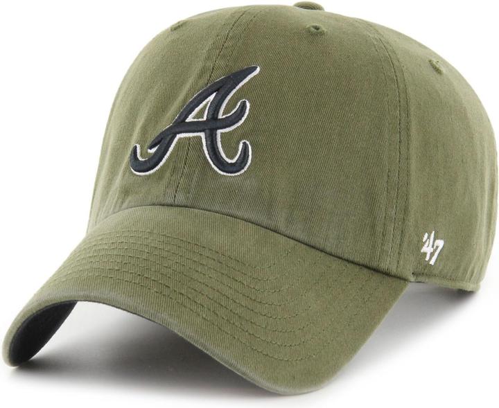 47 Brand Ballpark Cap - CLEAN UP Atlanta Braves sandalwood