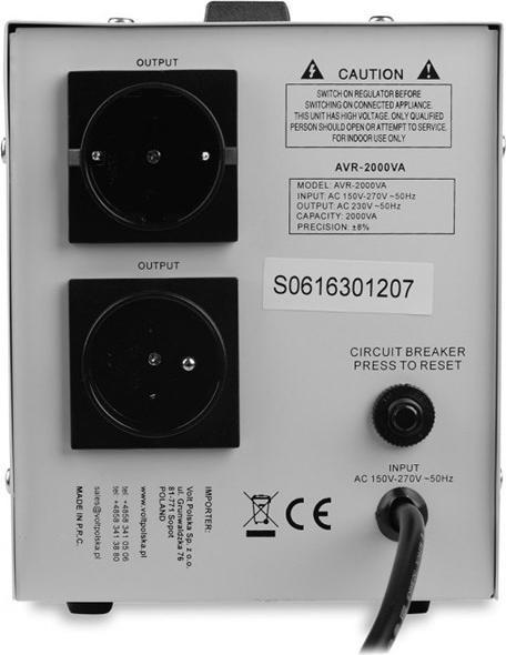 Produktbild CalExotics Volt Spannungsstabilisator AVR 2000VA-5AVR2000SE (2000 VA, 2000 W)