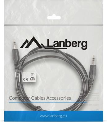 Image du produit Lanberg CA-MJMJ-10CC-0012-BK, 3.5mm, Mâle, 3.5mm, Mâle, 1,2 m, Noir (1.20 m)