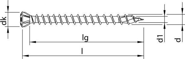 Produktbild Heco TOPIX-plus Dielenschraube Linsensenkkopf mit Fräsrippen TX Vollgewinde 3,5x60 mm Edelstahl A2 2 (200 Schrauben pro Stück)