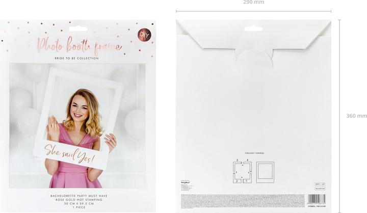 Image du produit Partydeco Accessoire de fête Cadre photo selfie she said yes or rose