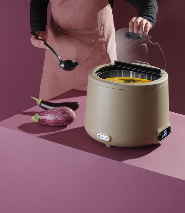 Immagine prodotto Hendi Marmite à soupe UNIQ,, 8L, Beige, 220-240V/500W, ⌀365x(H)325mm