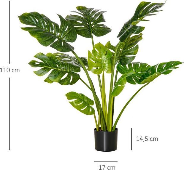 Image du produit Swisshandel24 Plante d'intérieur Plante de bureau artificielle Plante décorative Pot en plastique de 110 cm pour (110 cm)