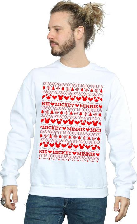 Immagine prodotto Disney Mickey And Minnie Christmas Fair Isle Felpa Uomo (XXL)